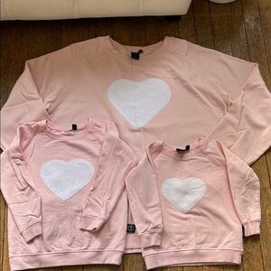 Baby Pink Heart Patch Sweatshirt - Wooly Doodle